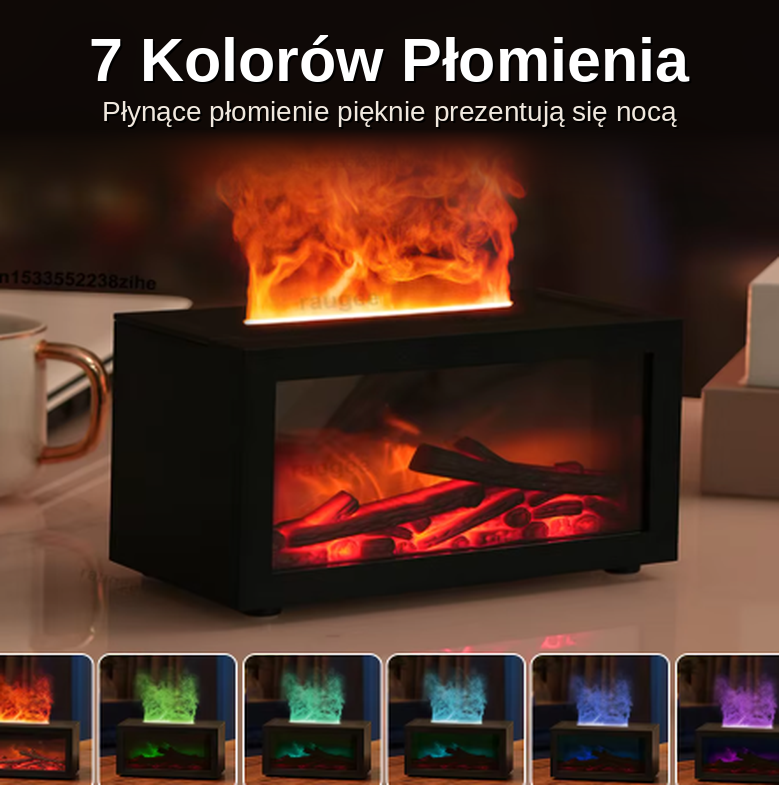 7 kolorów podświetlenia płomienia — Płomyk