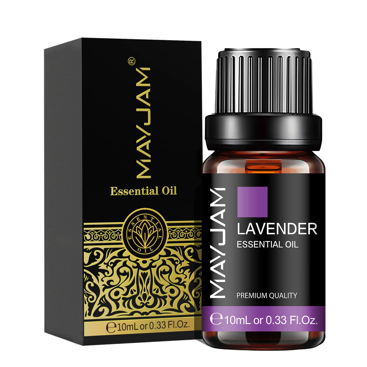 Olejek Eteryczny MAYJAM 10ML — Zapachowy Olejek do Aromaterapii (Lawenda, Jaśmin, Eukaliptus, Wanilia, Drzewo Sandałowe, Bergamotka, Rozmaryn, Cytronela, Cynamon)