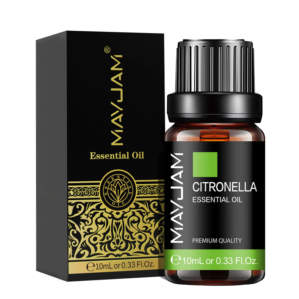 Olejek Eteryczny MAYJAM 10ML — Zapachowy Olejek do Aromaterapii (Lawenda, Jaśmin, Eukaliptus, Wanilia, Drzewo Sandałowe, Bergamotka, Rozmaryn, Cytronela, Cynamon)