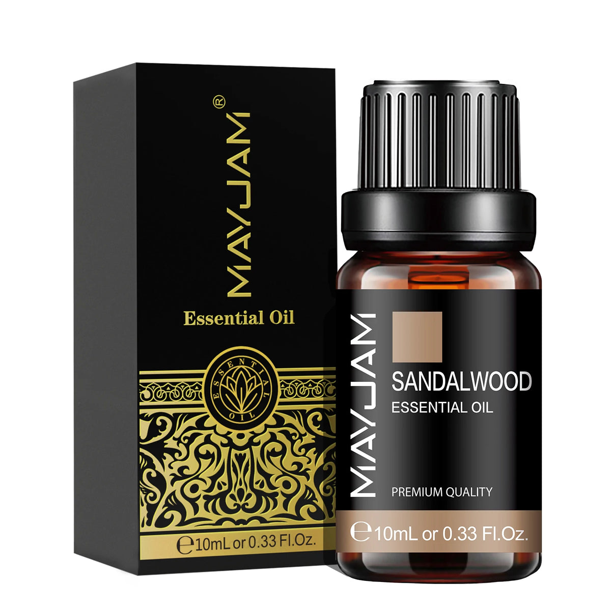 Olejek Eteryczny MAYJAM 10ML — Zapachowy Olejek do Aromaterapii (Lawenda, Jaśmin, Eukaliptus, Wanilia, Drzewo Sandałowe, Bergamotka, Rozmaryn, Cytronela, Cynamon)