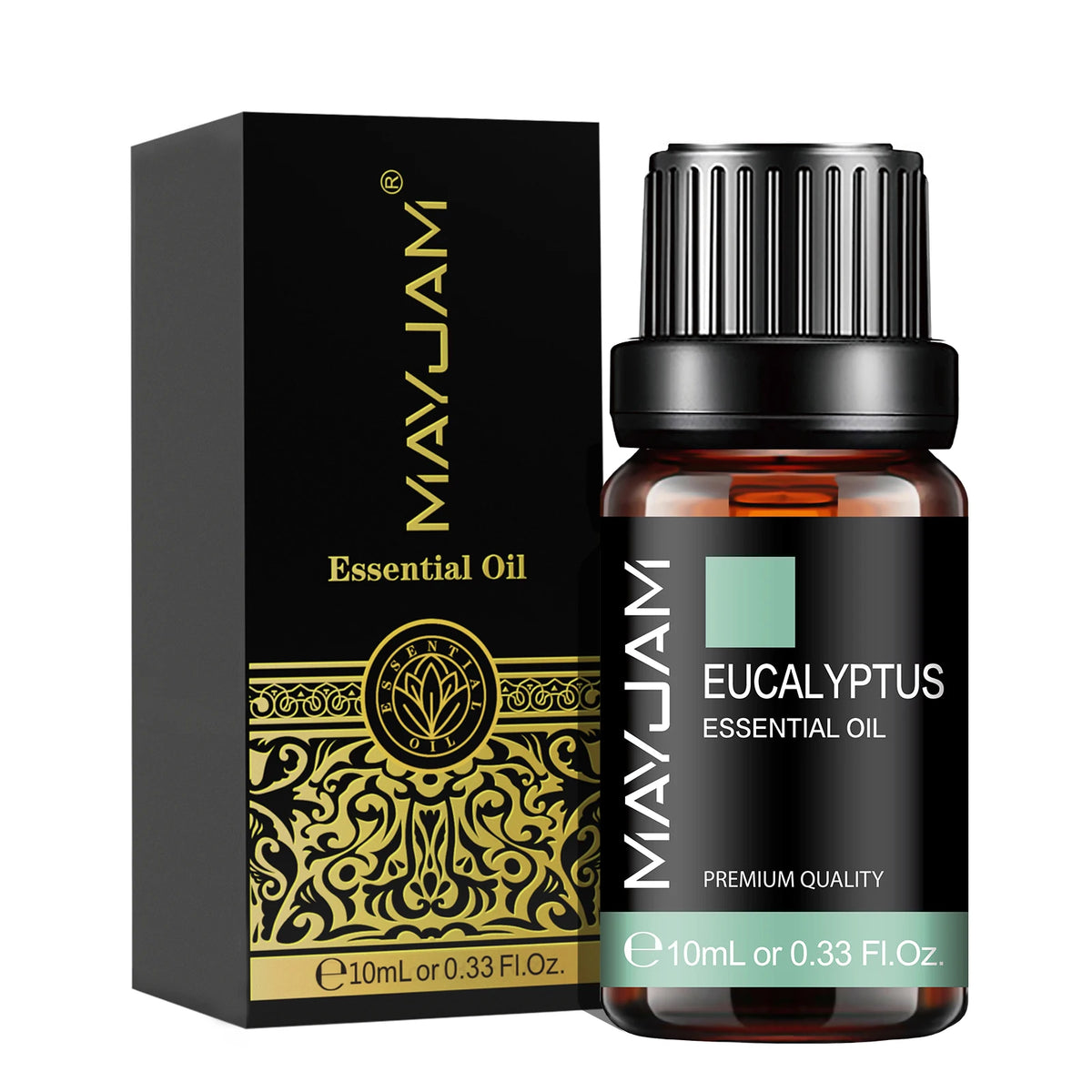 Olejek Eteryczny MAYJAM 10ML — Zapachowy Olejek do Aromaterapii (Lawenda, Jaśmin, Eukaliptus, Wanilia, Drzewo Sandałowe, Bergamotka, Rozmaryn, Cytronela, Cynamon)